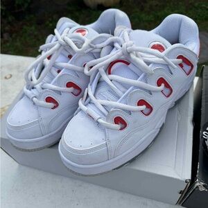 Osiris White and Red Men’s Sneakers